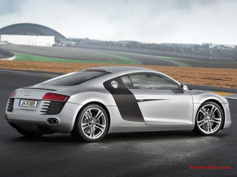 Audi R8 Designed to compete against the Porsche 911, the new Audi R8 features quattro permanent four-wheel drive, space frame aluminum body and the mid-mounted 420 bhp V8 FSI engine
