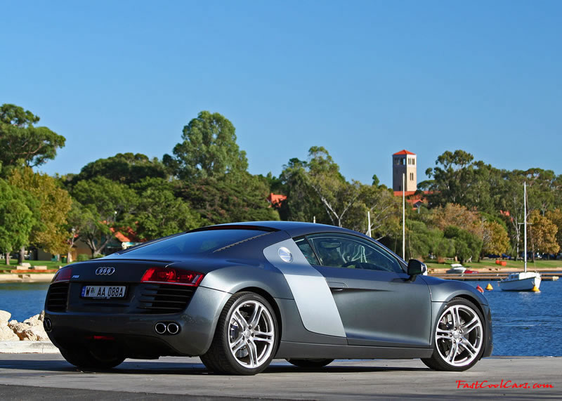 Audi R8 Designed to compete against the Porsche 911, the new Audi R8 features quattro permanent four-wheel drive, space frame aluminum body and the mid-mounted 420 bhp V8 FSI engine