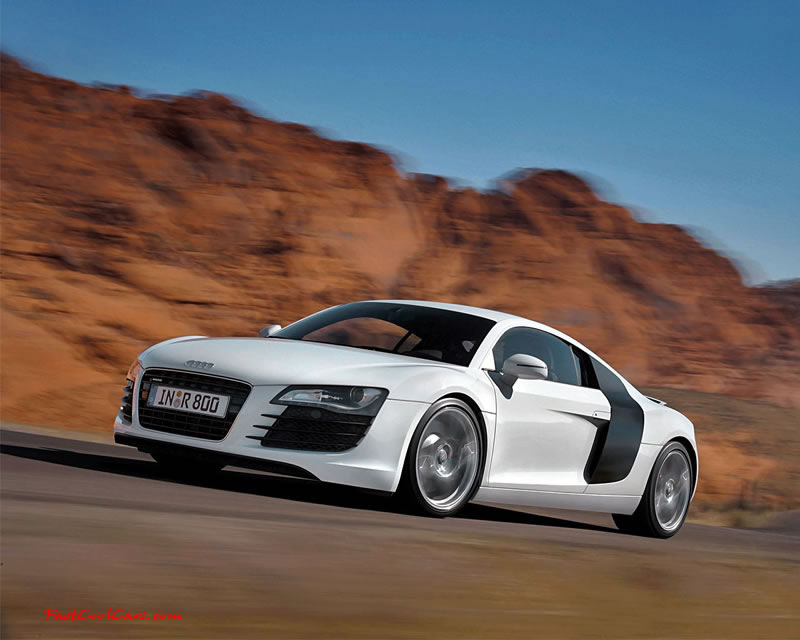Audi R8 Designed to compete against the Porsche 911, the new Audi R8 features quattro permanent four-wheel drive, space frame aluminum body and the mid-mounted 420 bhp V8 FSI engine