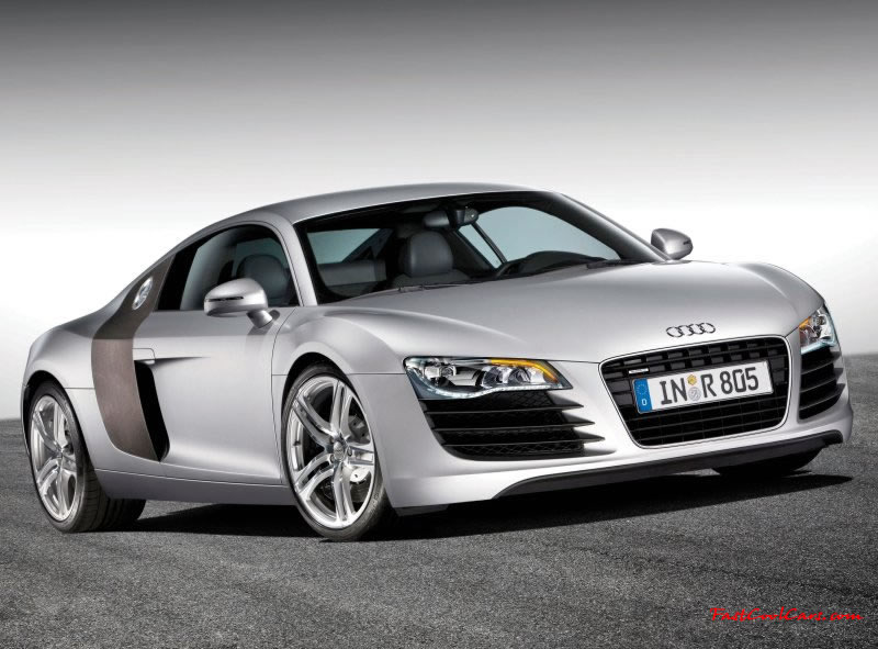 Audi R8 Designed to compete against the Porsche 911, the new Audi R8 features quattro permanent four-wheel drive, space frame aluminum body and the mid-mounted 420 bhp V8 FSI engine
