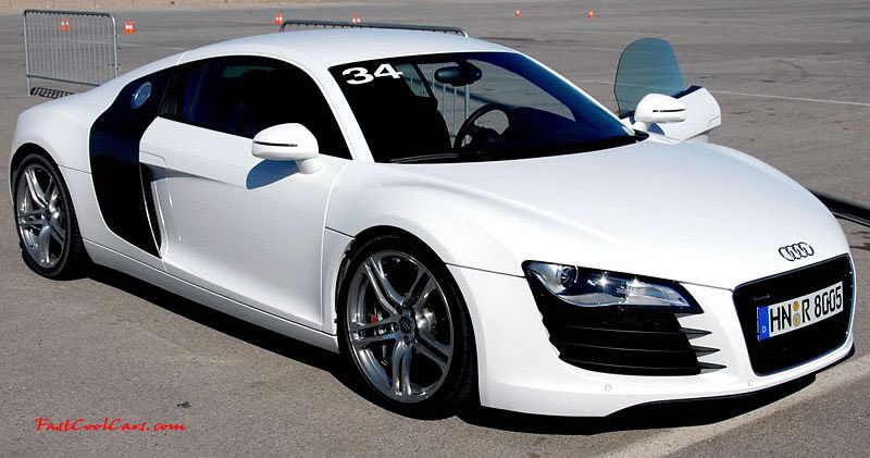 Audi R8 Designed to compete against the Porsche 911, the new Audi R8 features quattro permanent four-wheel drive, space frame aluminum body and the mid-mounted 420 bhp V8 FSI engine