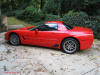 C5 Chevrolet Z06 Corvette 2001 - 2004, 385 to 405 horsepower, Aluminum block and heads LS6, all with 6 speeds.  America's sport car in Red