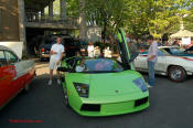 Lime Green Lamborghini Gallardo at the Cleveland TN monthly car shows and events with hot rods, muscle cars, famous cars, rare cars, wild cars, fast cars, cool cars, rat rods, supercharged cars, new whips, and much more.