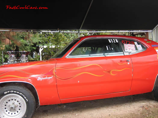1972 Plymouth Duster - Drag racer-360 Engine, Blower driven small block