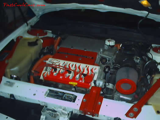 1993 Chevy Lumina Z-34 - K&N air filter, custom painted valve covers with flames