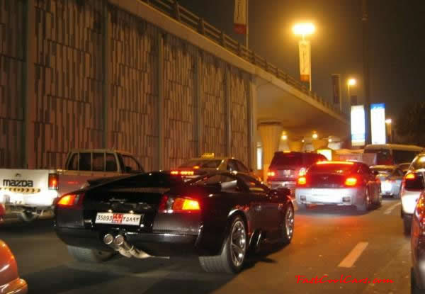 Fast Cool Exotic Supercar caught in traffic like regular folk...LOL