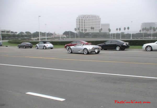 Very Fast Cool Exotic Supercar, silver roadster