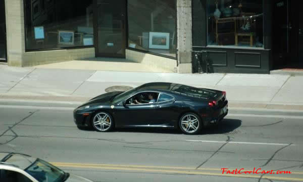 Very Fast Cool Exotic Supercar, black Ferrari