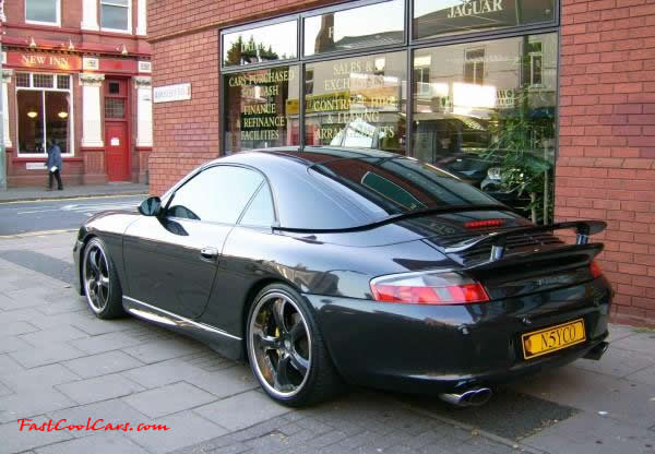 Very Fast Cool Exotic Supercar, slick black Porsche