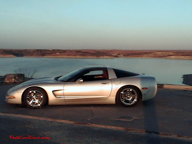 1997 Chevrolet Corvette - Lowered coupe, automatic, chrome wagon wheels.