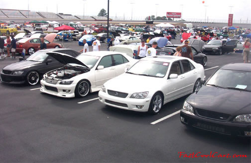 Lowriders that have been lowered, dropped, slammed, and scraping.