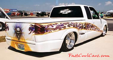 Lowriders that have been lowered, dropped, slammed, and scraping. Classic Truck lowrider.