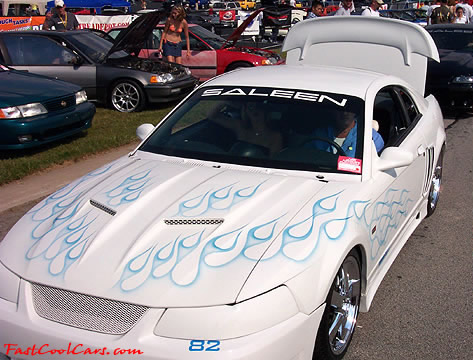Lowriders that have been lowered, dropped, slammed, and scraping. Low rider Saleen Mustang.