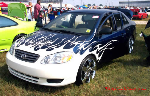 Lowriders that have been lowered, dropped, slammed, and scraping.