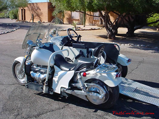 Boss Hoss - with sidecar wheelchair rig
