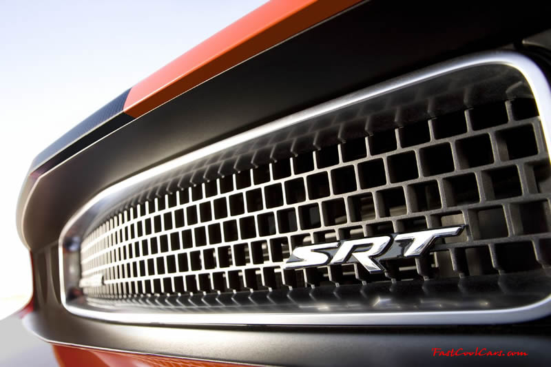 New Dodge Challenger, 6.1 V8 Hemi, 425 crank horsepower, 420 crank foot pounds of torque. SRT8