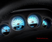 New Dodge Challenger, 6.1 V8 Hemi, 425 crank horsepower, 420 crank foot pounds of torque. Great looking guages.