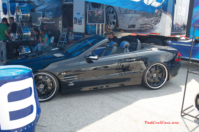 Pimped out ride, Pimp my ride with cool paint, and huge DUB gloss black and polished aluminum wheels.