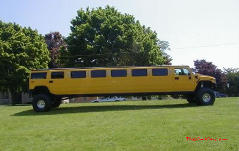 Pimped out ride, Pimp my ride with custom paint. Huge Custom wheels on a very long streched Limo Hummer.