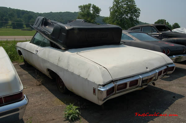 1969 Chevrolet Impala Convertible - No motor - $950 - Rare collectible vintage classic cars for sale.