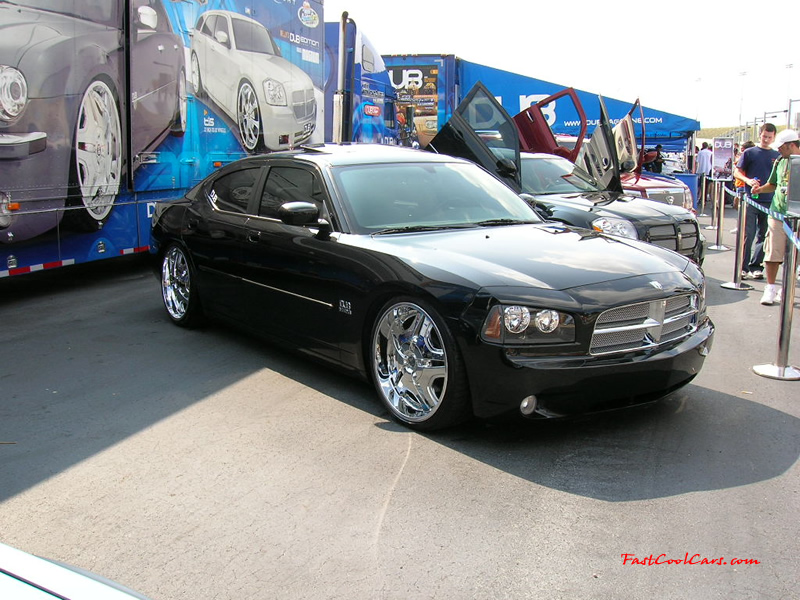 Nopi Nationals - Motorsports Supershow 2005, DUB custom fast cool cars, big chrome rims, lowrider. Pimp My Ride. Pimped out.