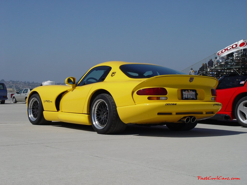 Exotic cars on fast cool cars - High performance at its best, money and horsepower. Dodge Viper GTS, nice yellow paint job.