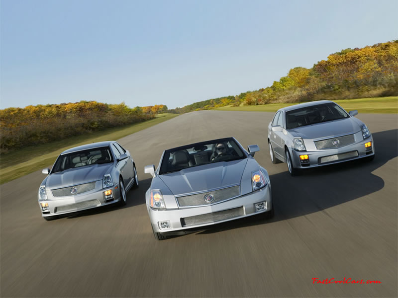Three cadillac XLR's
