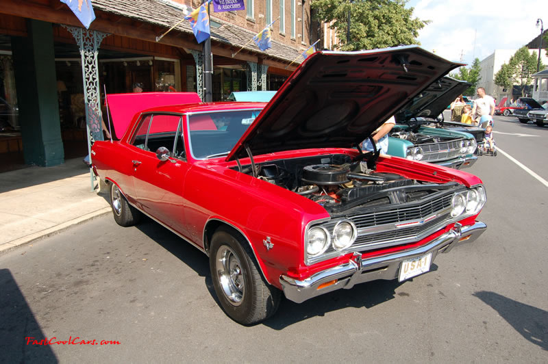 Cleveland, Tennessee - Cruise in, car show, 05-27-06  Fast Cool Cars - Red 2 door classic Chevrolet muscle car.