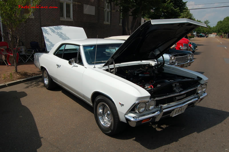 Cleveland, Tennessee - Cruise in, car show, 05-27-06  Fast Cool Cars - White Chevy Muscle Car