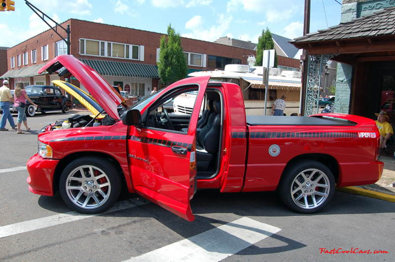 Cleveland, Tennessee - Cruise in, car show, 05-27-06  Fast Cool Cars - Red Dodge Ram SRT10
