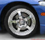 1996 Dodge Viper GTS - HRE 545 Full Polished wheels, 10 inch wide front, 13 inch wide rear, 18 inch tires. Michelin Pilot Sport, P275/35ZR18 front, and P335/30ZR18 on the rear.